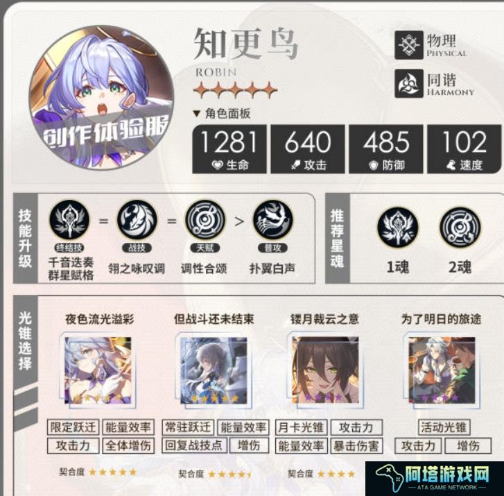 崩坏星穹铁道知更鸟阵容配队推荐